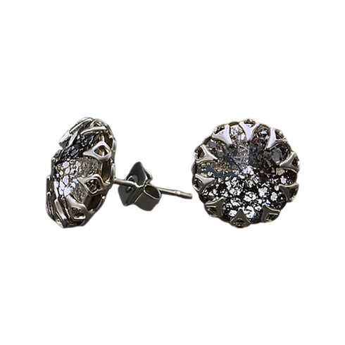 Auskarai "Vintāžš VIII (Juoda patina)" su Swarovski™ kristalais